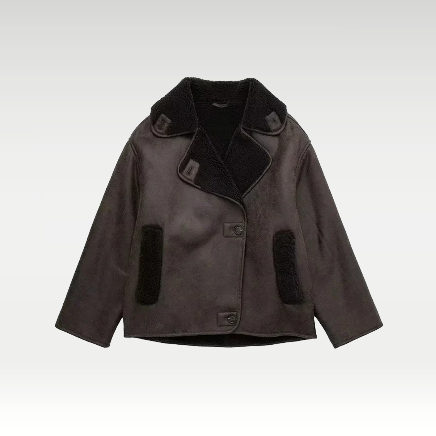 Mode Clément™ | Nola Veste en cuir marron