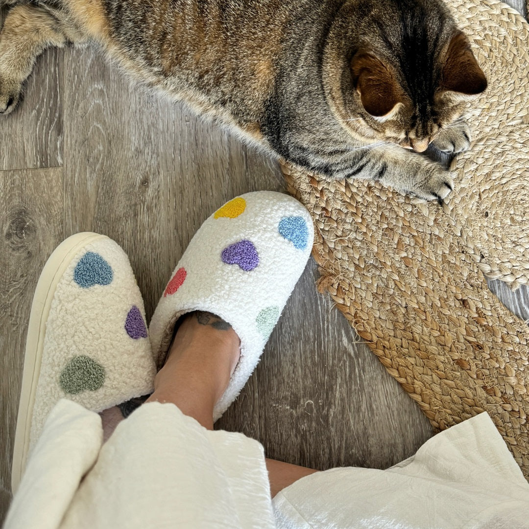 Mode Clément™ | Colourful Heart Slippers