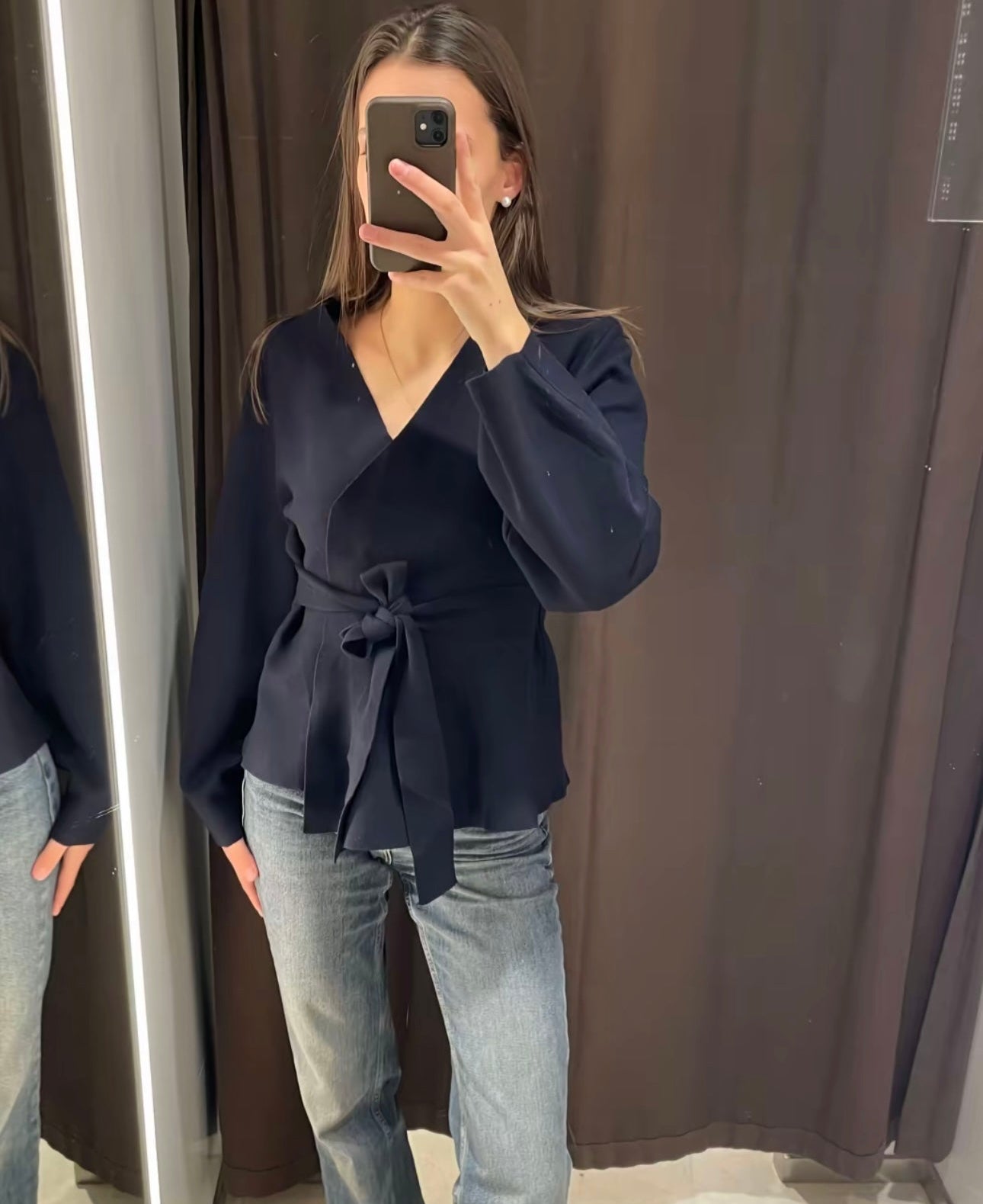 Mode Clément™ | Mauve Cardigan à lacer