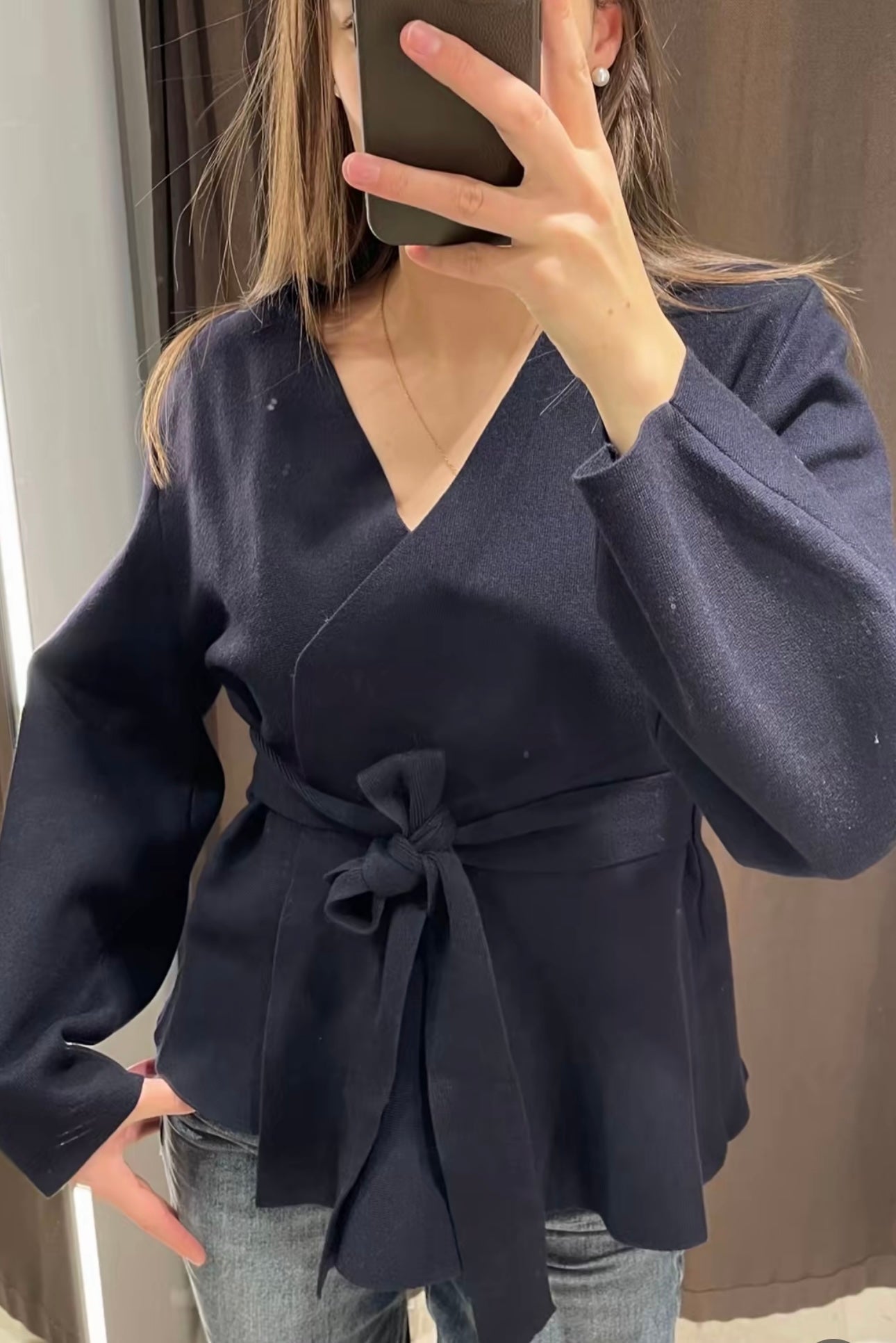 Mode Clément™ | Mauve Cardigan à lacer