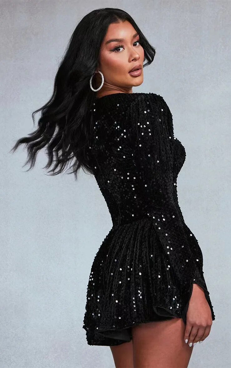 Mode Clément™ | Robe Kate Noire Pailletée