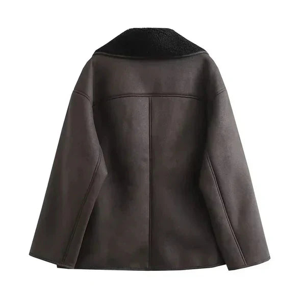 Mode Clément™ | Nola Veste en cuir marron